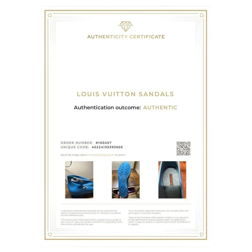Louis Vuitton Elektrochoc Blue Rubber Sandals 38/8‎